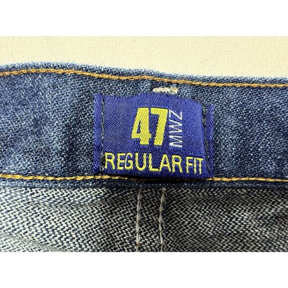 Wrangler 47MWZ Men's Regular Fit Straight Leg Western Blue Jeans - Size 38x33 - Picture 6 of 7